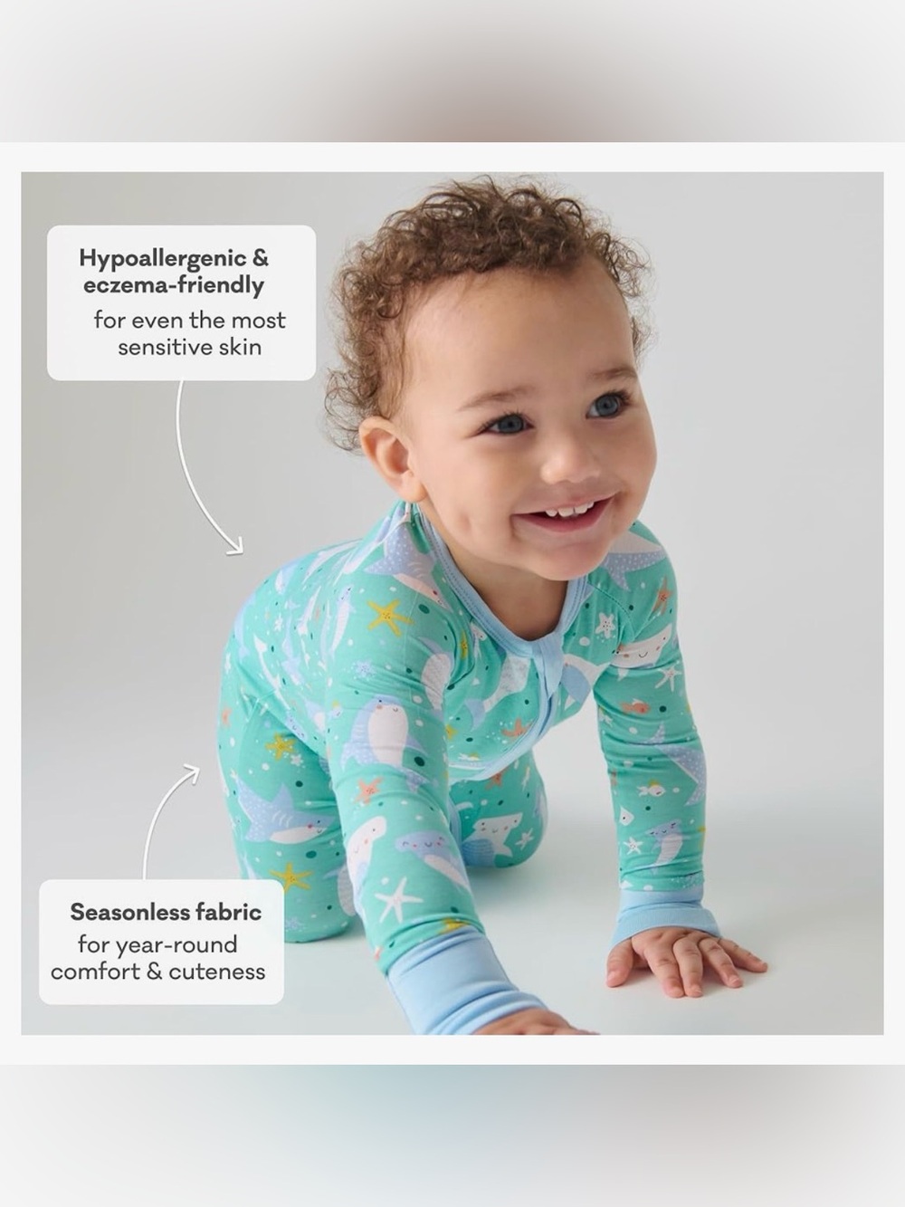 Little Sleepies Shark Soiree Bamboo
Viscose Zippy - Picture 3 of 13